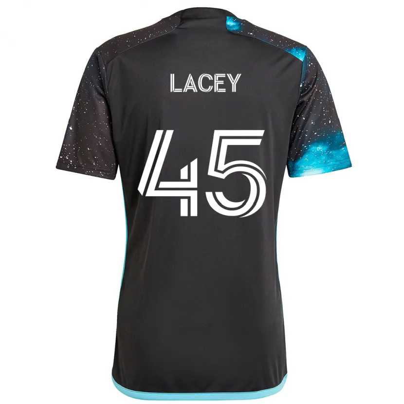 Danxen Kinderen Kameron Lacey #45 Zwart Blauw Thuisshirt Thuistenue 2024/25 T-Shirt