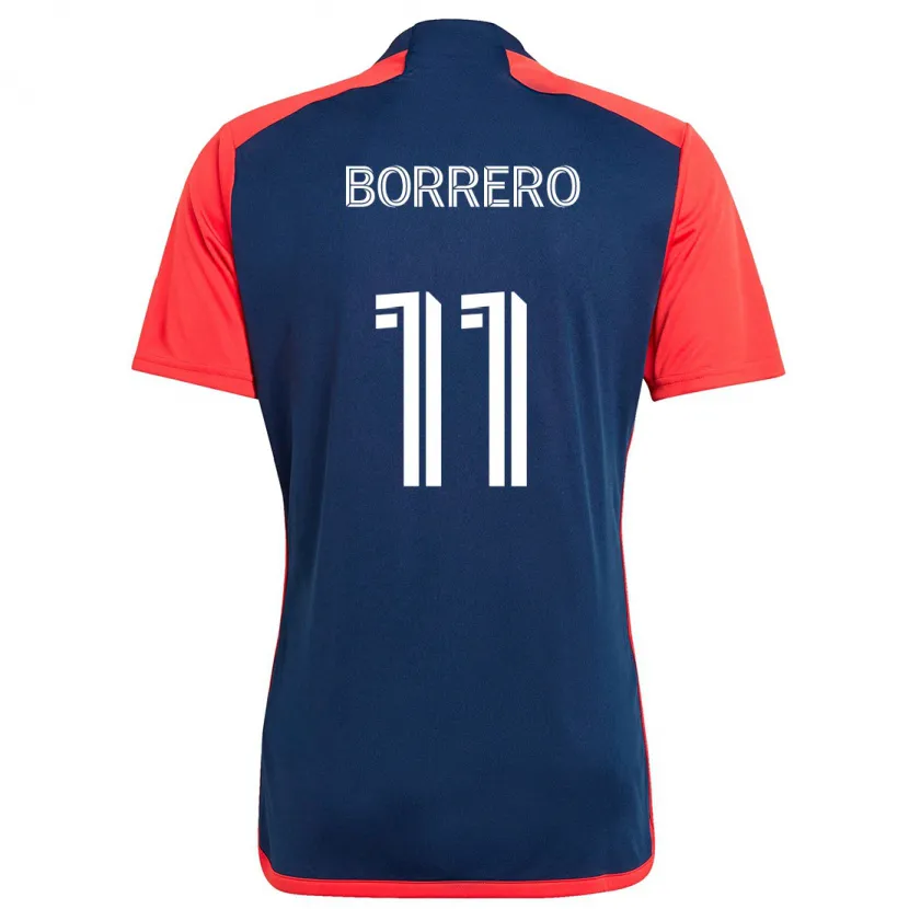 Danxen Kinderen Dylan Borrero #11 Blauw Rood Thuisshirt Thuistenue 2024/25 T-Shirt