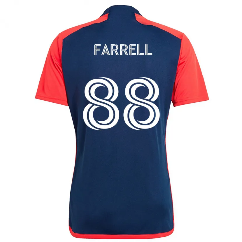 Danxen Kinderen Andrew Farrell #88 Blauw Rood Thuisshirt Thuistenue 2024/25 T-Shirt