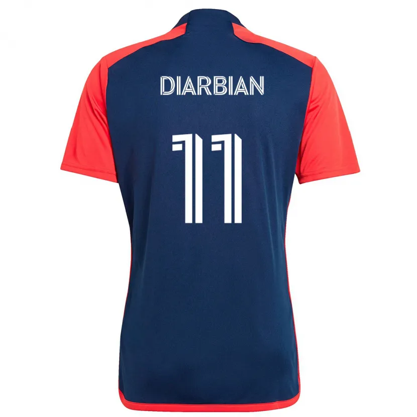 Danxen Kinderen Gevork Diarbian #11 Blauw Rood Thuisshirt Thuistenue 2024/25 T-Shirt