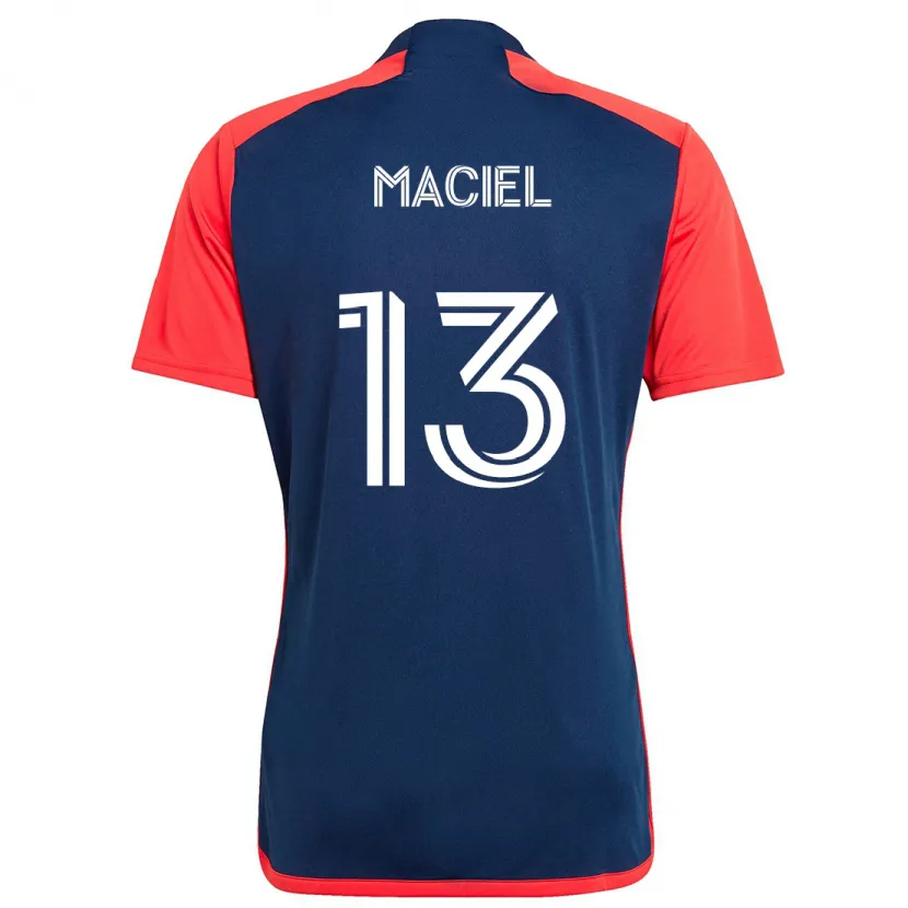 Danxen Kinderen Maciel #13 Blauw Rood Thuisshirt Thuistenue 2024/25 T-Shirt