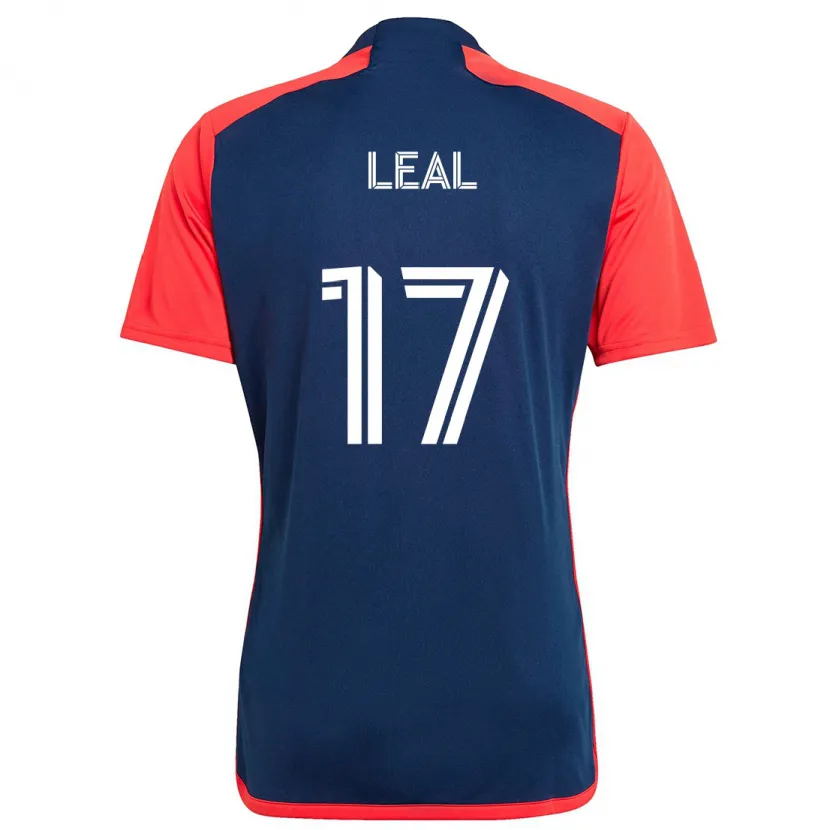 Danxen Kinderen Patrick Leal #17 Blauw Rood Thuisshirt Thuistenue 2024/25 T-Shirt