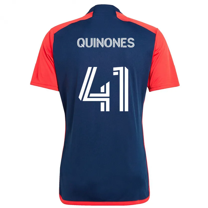 Danxen Kinderen Colby Quiñónes #41 Blauw Rood Thuisshirt Thuistenue 2024/25 T-Shirt