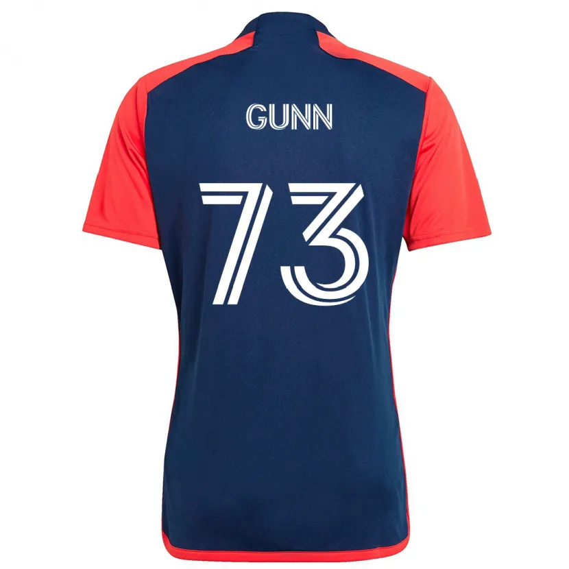 Danxen Kinderen Jd Gunn #73 Blauw Rood Thuisshirt Thuistenue 2024/25 T-Shirt