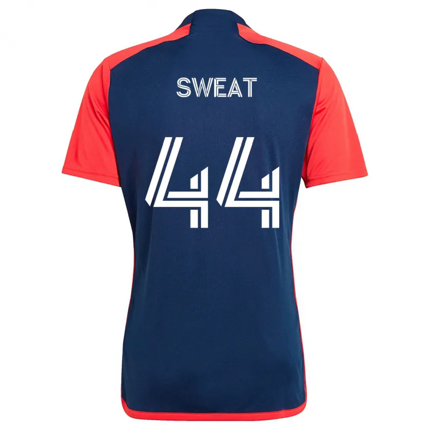 Danxen Kinderen Ben Sweat #44 Blauw Rood Thuisshirt Thuistenue 2024/25 T-Shirt