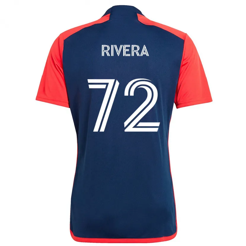 Danxen Kinderen Damián Rivera #72 Blauw Rood Thuisshirt Thuistenue 2024/25 T-Shirt