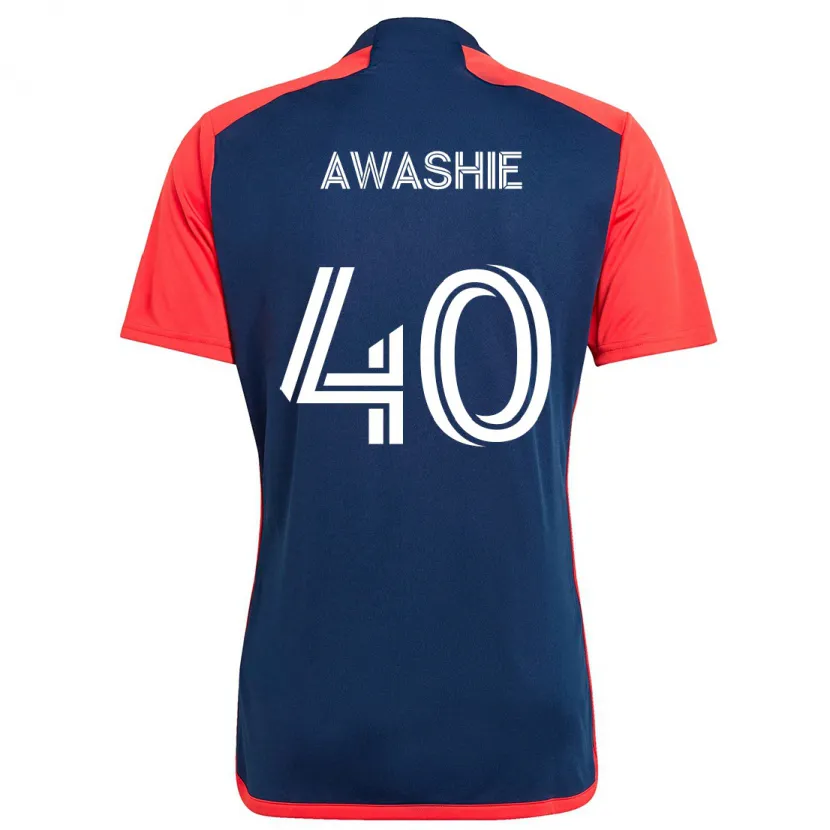 Danxen Kinderen Ben Awashie #40 Blauw Rood Thuisshirt Thuistenue 2024/25 T-Shirt