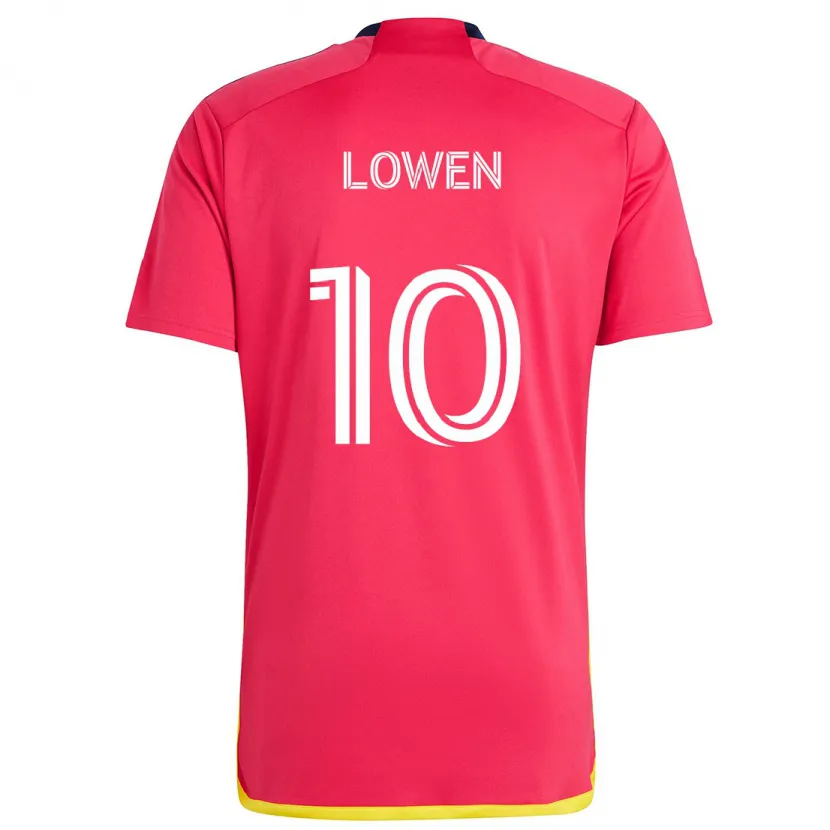 Danxen Kinderen Eduard Löwen #10 Rood Blauw Thuisshirt Thuistenue 2024/25 T-Shirt