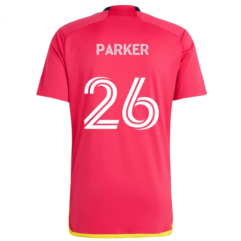 Danxen Kinderen Tim Parker #26 Rood Blauw Thuisshirt Thuistenue 2024/25 T-Shirt