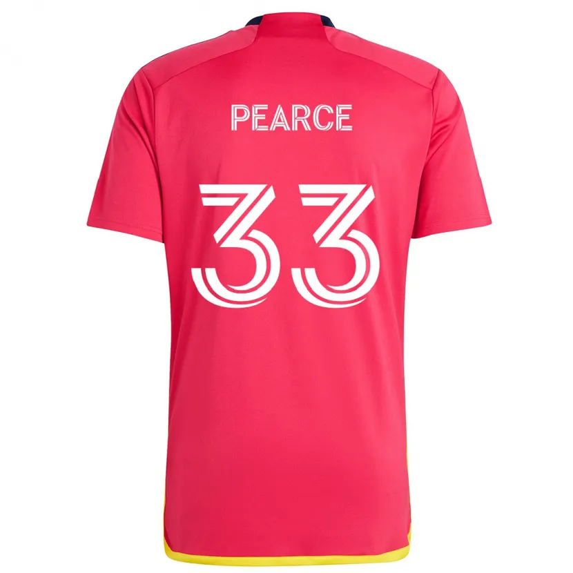 Danxen Kinderen Tyson Pearce #33 Rood Blauw Thuisshirt Thuistenue 2024/25 T-Shirt