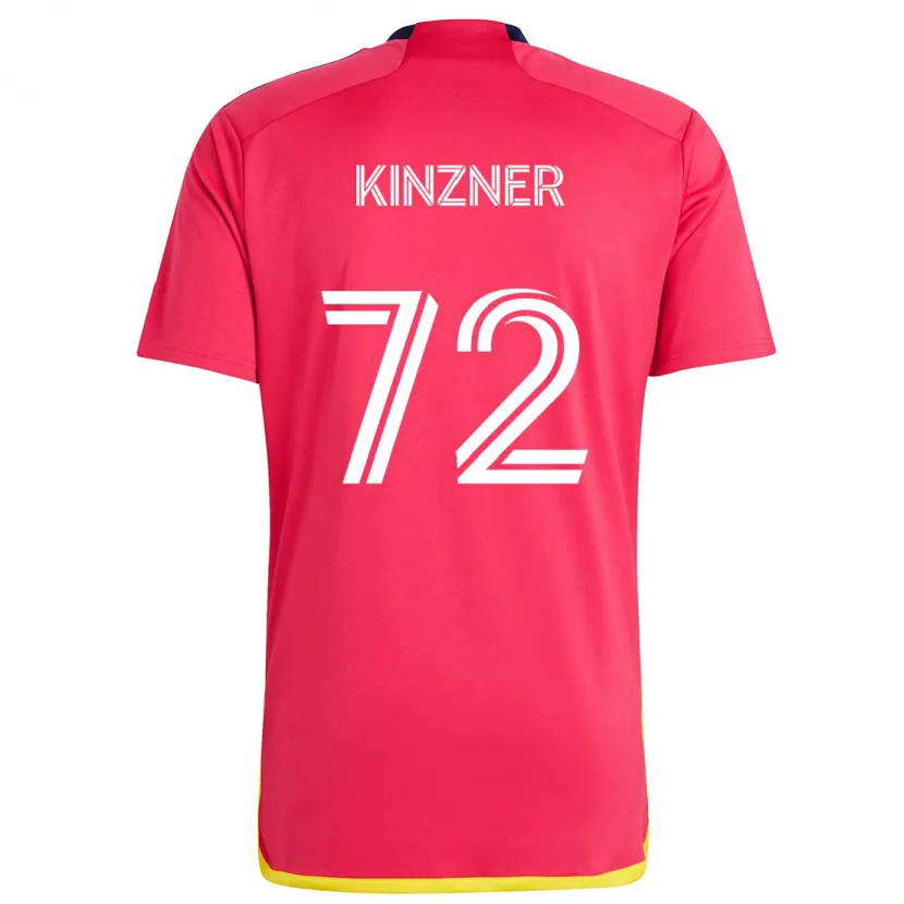 Danxen Kinderen Eric Kinzner #72 Rood Blauw Thuisshirt Thuistenue 2024/25 T-Shirt