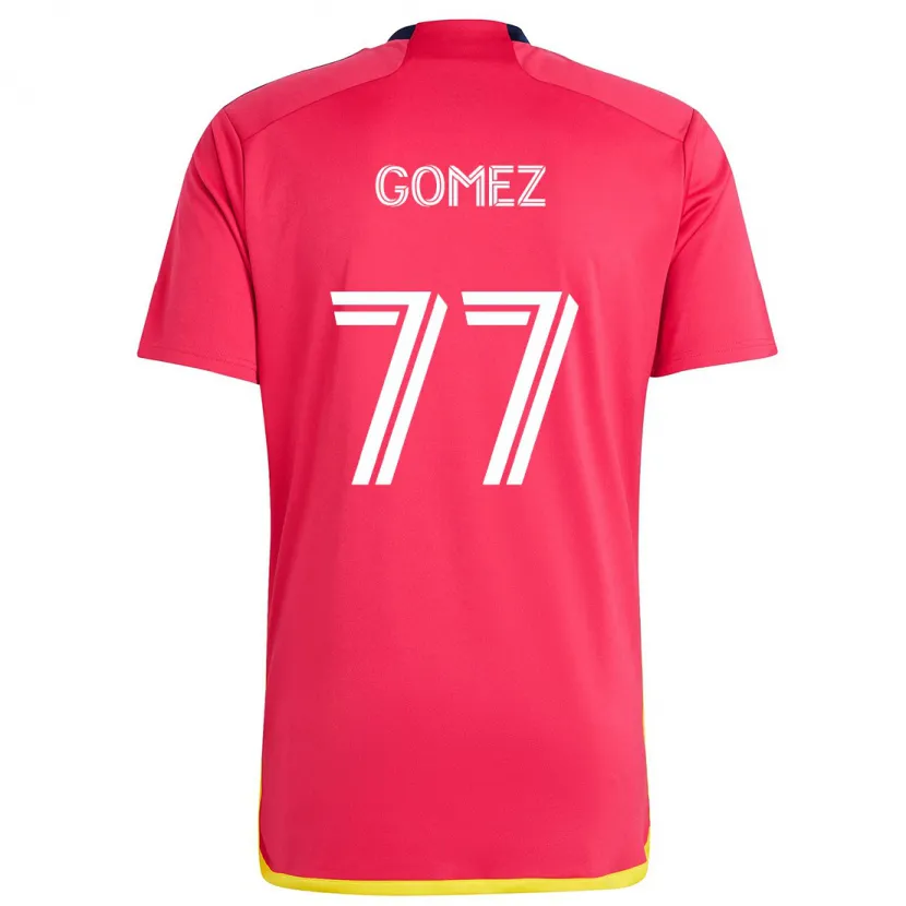 Danxen Kinderen Sam Gomez #77 Rood Blauw Thuisshirt Thuistenue 2024/25 T-Shirt