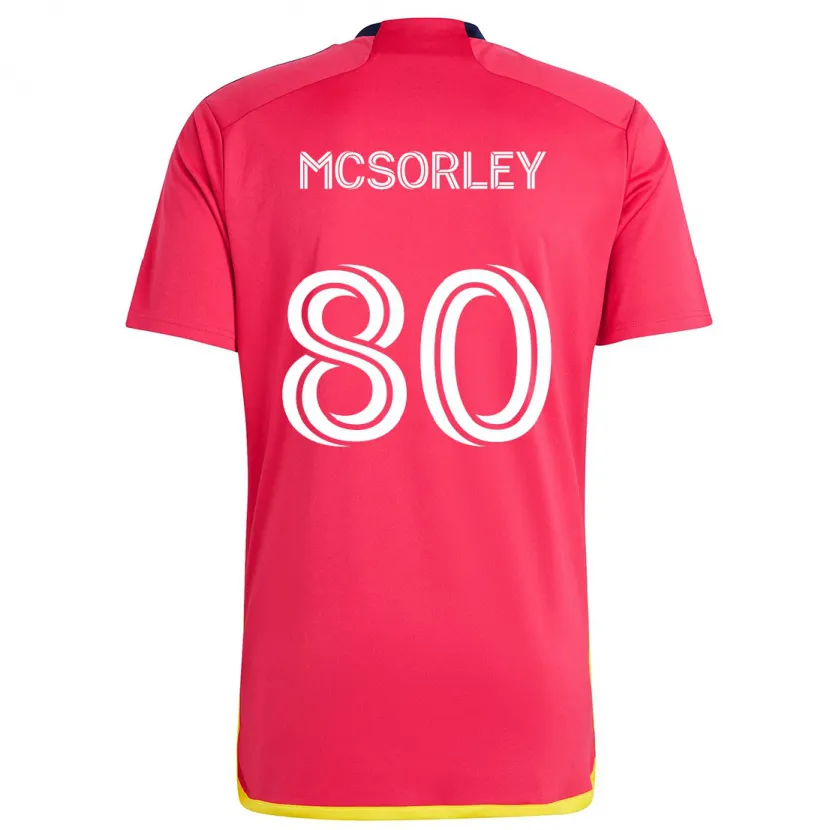 Danxen Kinderen Brendan Mcsorley #80 Rood Blauw Thuisshirt Thuistenue 2024/25 T-Shirt