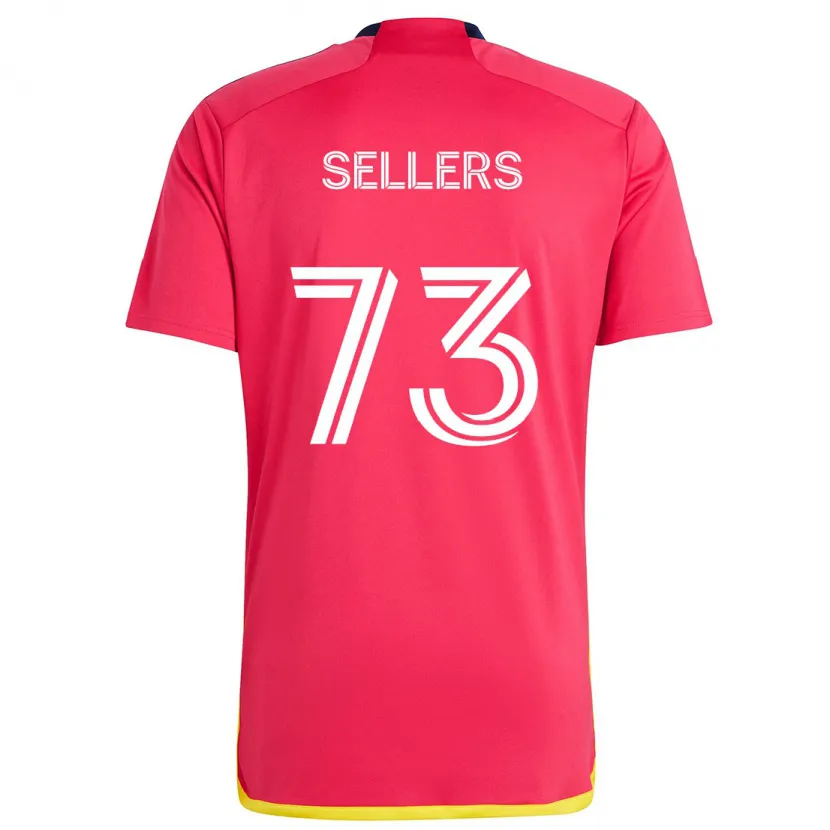 Danxen Kinderen Braydon Sellers #73 Rood Blauw Thuisshirt Thuistenue 2024/25 T-Shirt