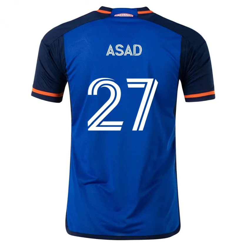 Danxen Kinderen Yamil Asad #27 Blauw Wit Thuisshirt Thuistenue 2024/25 T-Shirt