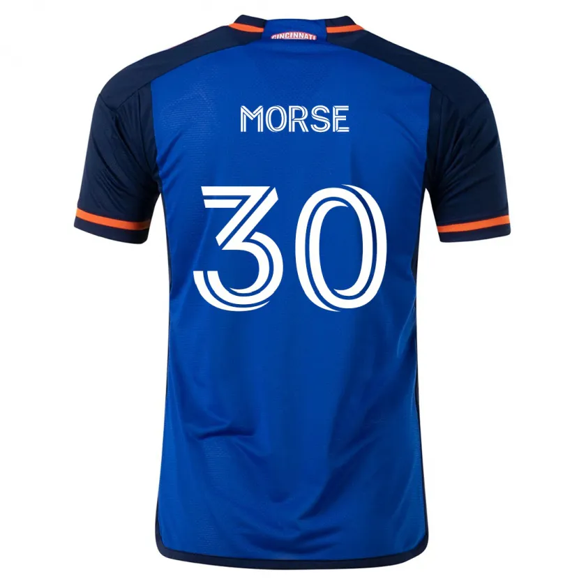 Danxen Kinderen Hunter Morse #30 Blauw Wit Thuisshirt Thuistenue 2024/25 T-Shirt