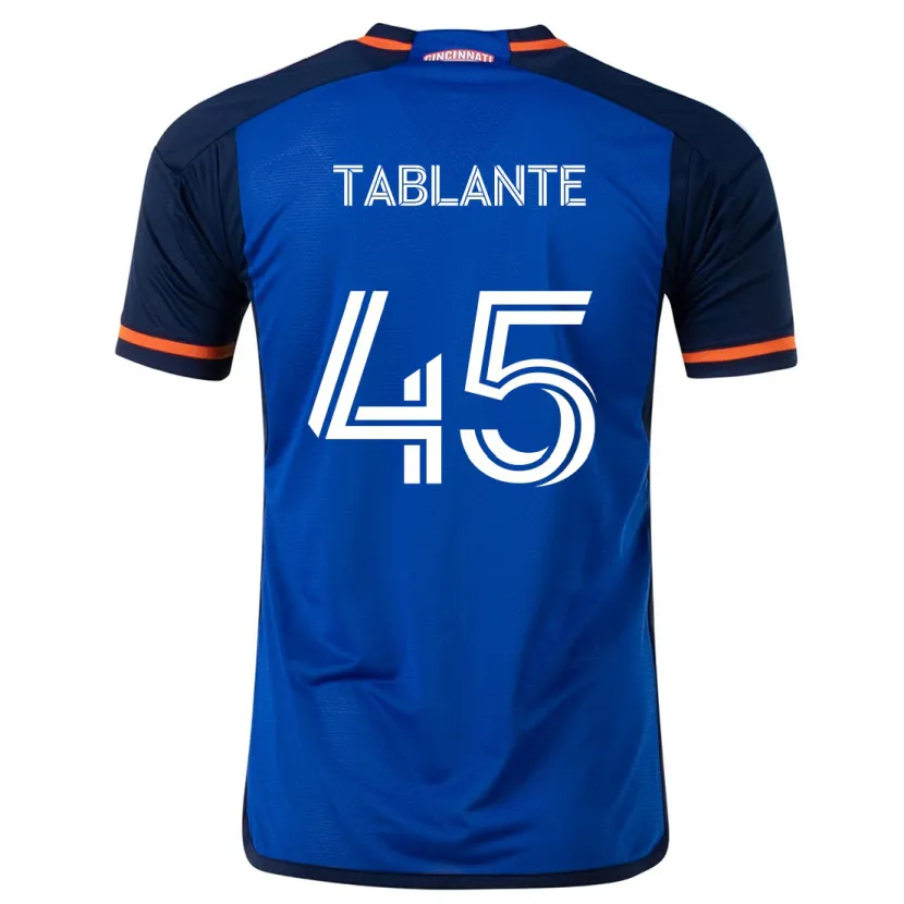 Danxen Kinderen Moises Tablante #45 Blauw Wit Thuisshirt Thuistenue 2024/25 T-Shirt