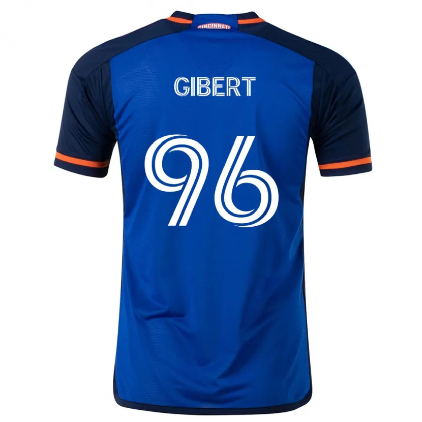 Danxen Kinderen Gaël Gibert #96 Blauw Wit Thuisshirt Thuistenue 2024/25 T-Shirt