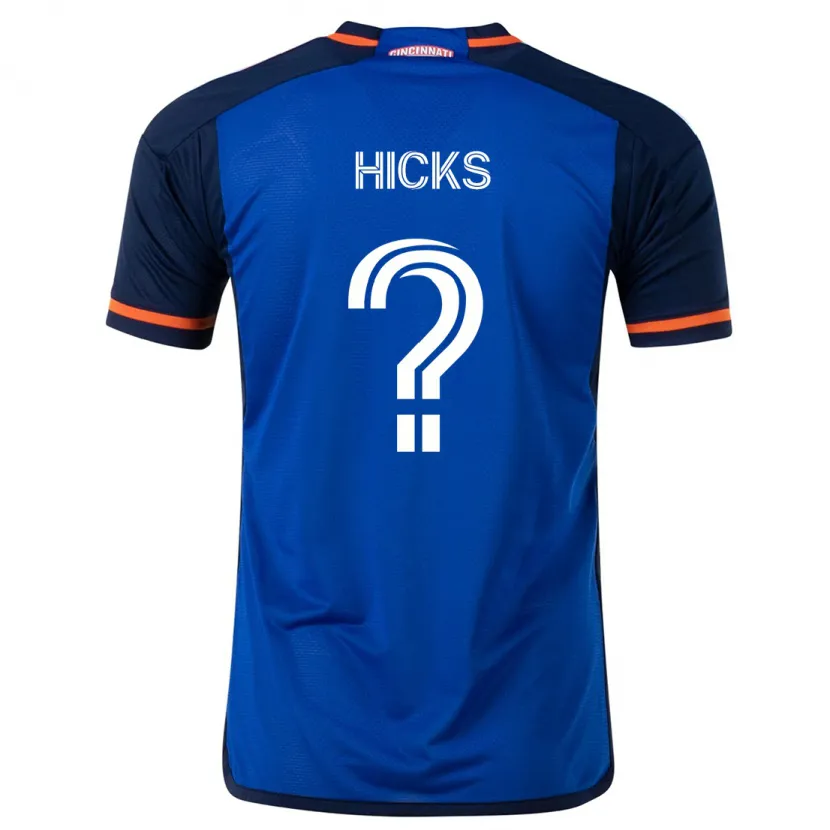 Danxen Kinderen Elijah Hicks #0 Blauw Wit Thuisshirt Thuistenue 2024/25 T-Shirt