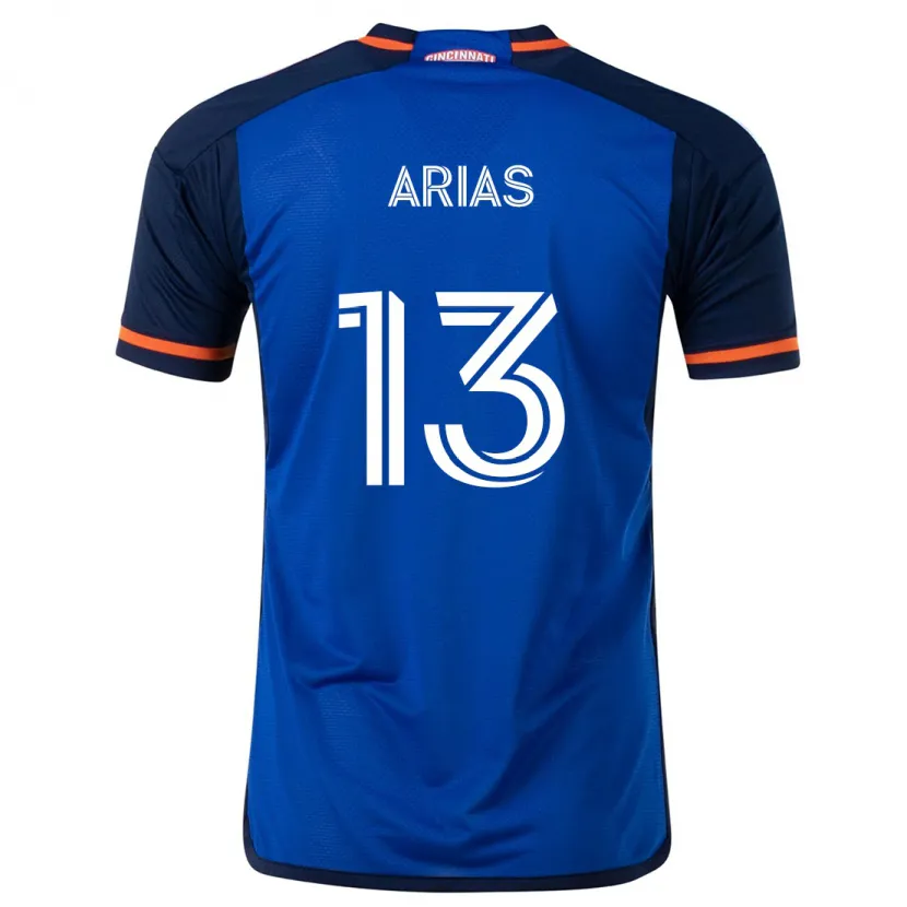 Danxen Kinderen Santiago Arias #13 Blauw Wit Thuisshirt Thuistenue 2024/25 T-Shirt