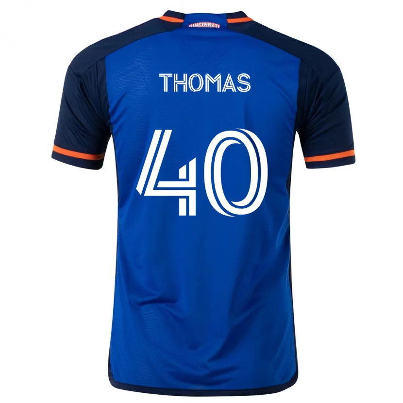 Danxen Kinderen Kai Thomas #40 Blauw Wit Thuisshirt Thuistenue 2024/25 T-Shirt