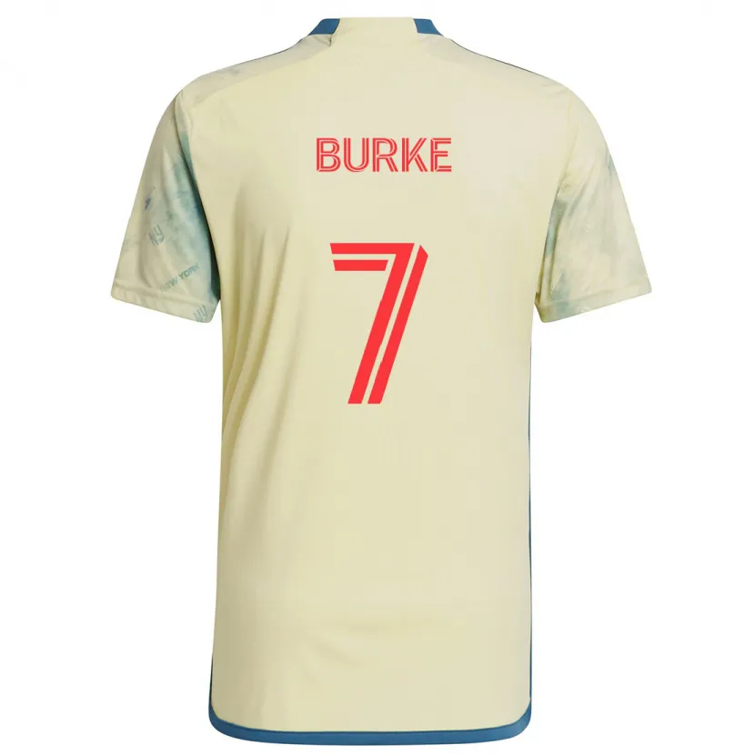 Danxen Kinderen Cory Burke #7 Geel Rood Blauw Thuisshirt Thuistenue 2024/25 T-Shirt