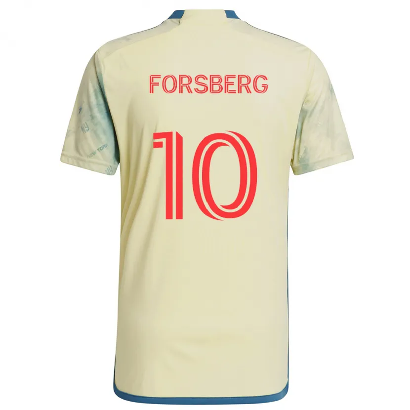 Danxen Kinderen Emil Forsberg #10 Geel Rood Blauw Thuisshirt Thuistenue 2024/25 T-Shirt