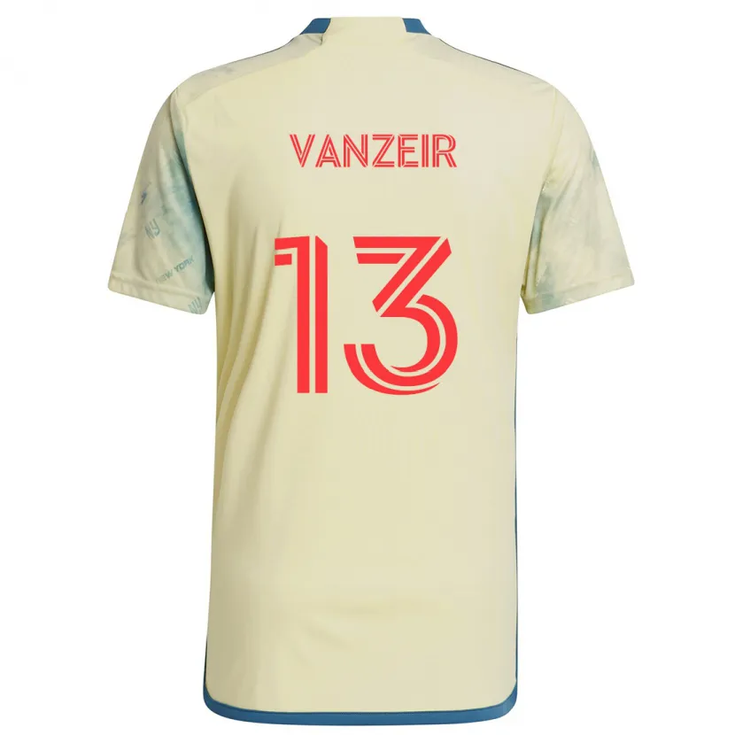 Danxen Kinderen Dante Vanzeir #13 Geel Rood Blauw Thuisshirt Thuistenue 2024/25 T-Shirt