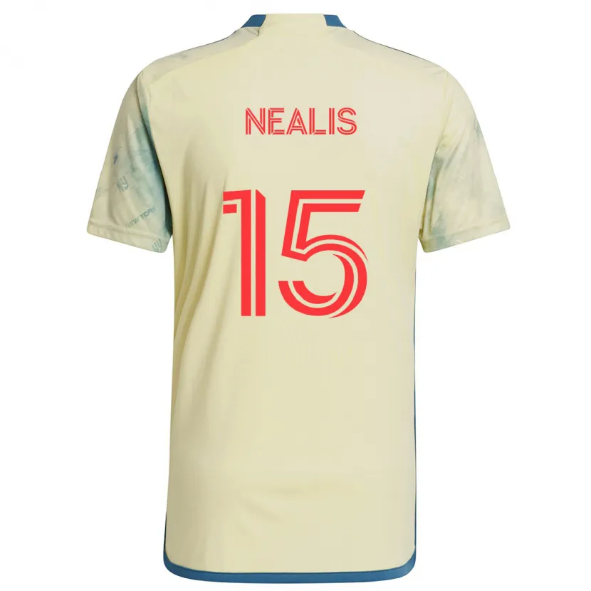 Danxen Kinderen Sean Nealis #15 Geel Rood Blauw Thuisshirt Thuistenue 2024/25 T-Shirt