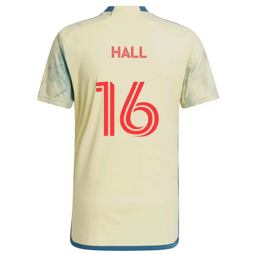 Danxen Kinderen Julian Hall #16 Geel Rood Blauw Thuisshirt Thuistenue 2024/25 T-Shirt