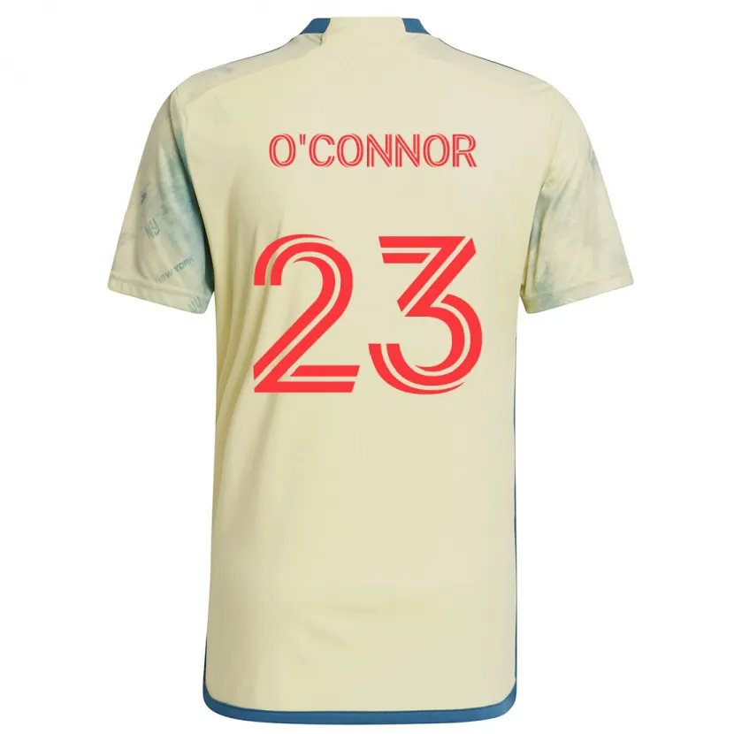 Danxen Kinderen Aidan O'connor #23 Geel Rood Blauw Thuisshirt Thuistenue 2024/25 T-Shirt