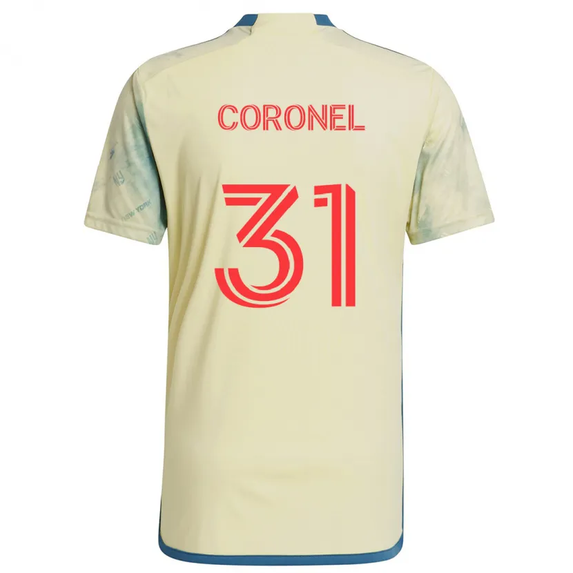 Danxen Kinderen Carlos Coronel #31 Geel Rood Blauw Thuisshirt Thuistenue 2024/25 T-Shirt