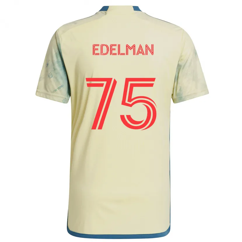 Danxen Kinderen Daniel Edelman #75 Geel Rood Blauw Thuisshirt Thuistenue 2024/25 T-Shirt