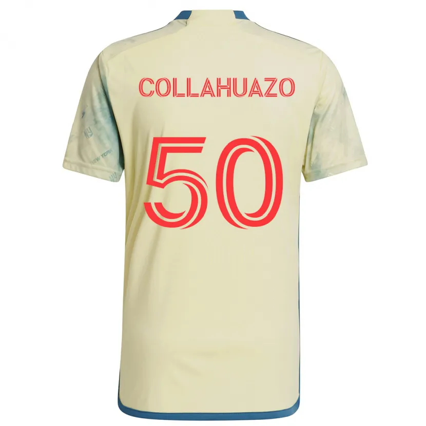 Danxen Kinderen Jair Collahuazo #50 Geel Rood Blauw Thuisshirt Thuistenue 2024/25 T-Shirt