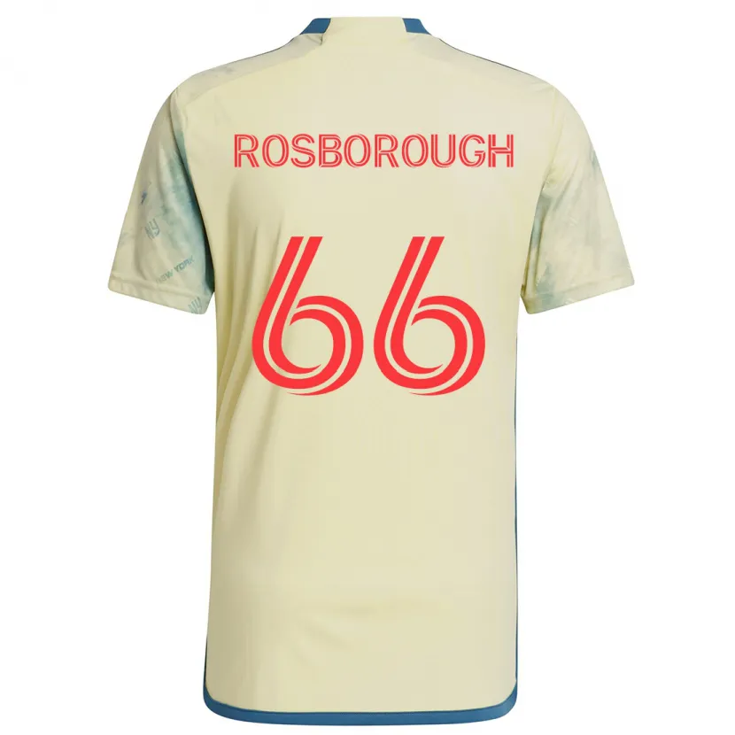 Danxen Kinderen Tanner Rosborough #66 Geel Rood Blauw Thuisshirt Thuistenue 2024/25 T-Shirt