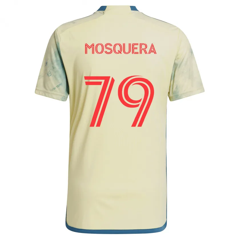 Danxen Kinderen Rafael Mosquera #79 Geel Rood Blauw Thuisshirt Thuistenue 2024/25 T-Shirt