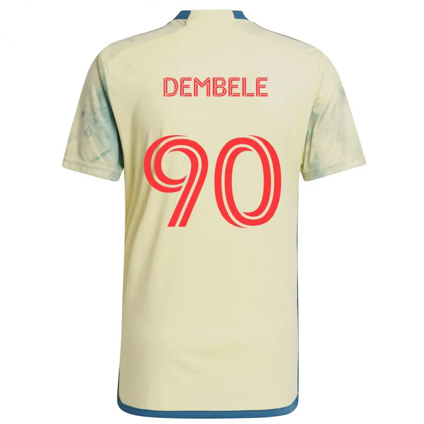 Danxen Kinderen Malick Dembele #90 Geel Rood Blauw Thuisshirt Thuistenue 2024/25 T-Shirt