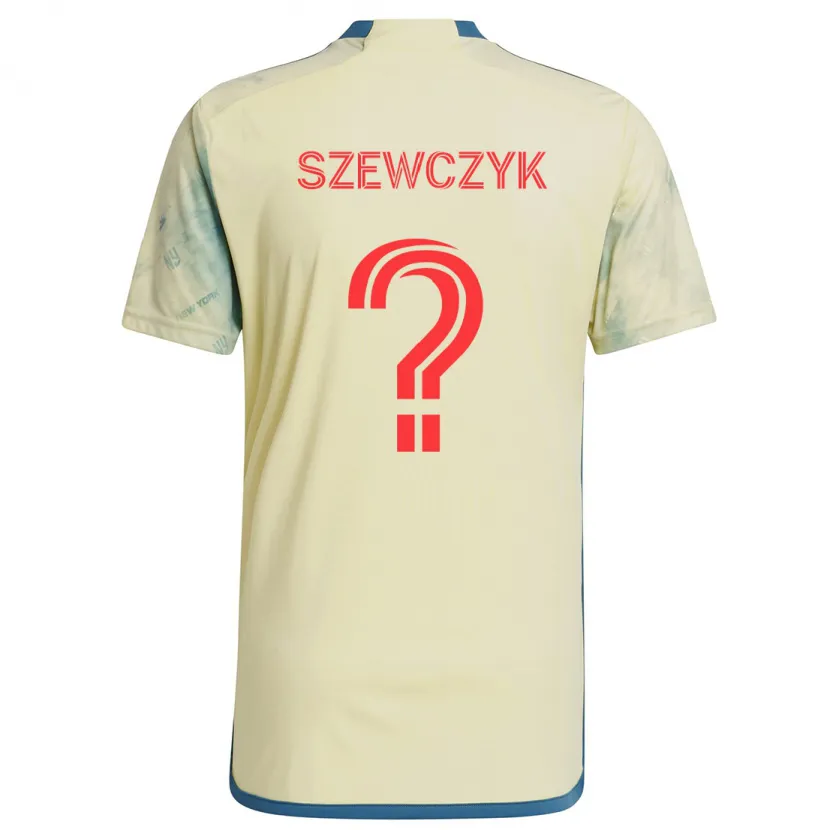 Danxen Kinderen Tobias Szewczyk #0 Geel Rood Blauw Thuisshirt Thuistenue 2024/25 T-Shirt