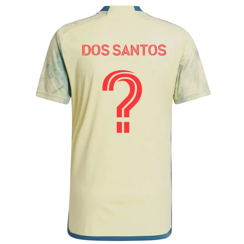 Danxen Kinderen Matthew Dos Santos #0 Geel Rood Blauw Thuisshirt Thuistenue 2024/25 T-Shirt