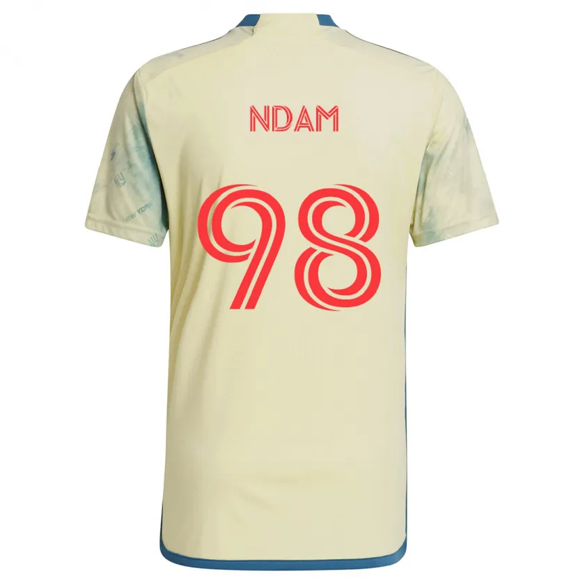 Danxen Kinderen Hassan Ndam #98 Geel Rood Blauw Thuisshirt Thuistenue 2024/25 T-Shirt