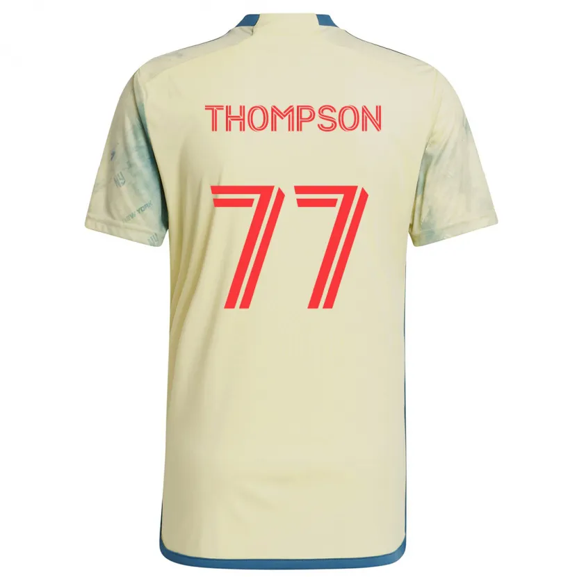 Danxen Kinderen Amos Shapiro-Thompson #77 Geel Rood Blauw Thuisshirt Thuistenue 2024/25 T-Shirt