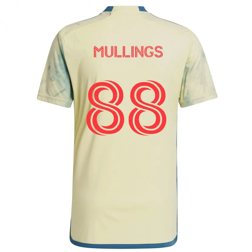 Danxen Kinderen O'vonte Mullings #88 Geel Rood Blauw Thuisshirt Thuistenue 2024/25 T-Shirt