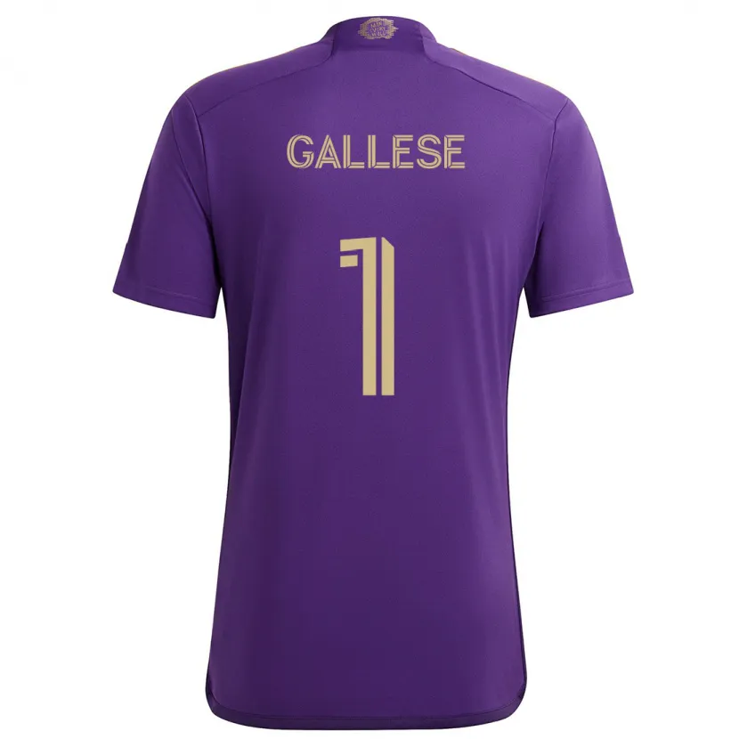 Danxen Kinderen Pedro Gallese #1 Paars Geel Thuisshirt Thuistenue 2024/25 T-Shirt