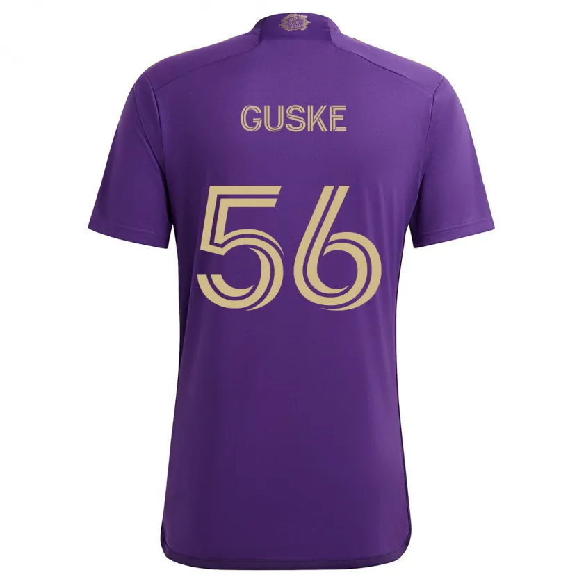 Danxen Kinderen Colin Guske #56 Paars Geel Thuisshirt Thuistenue 2024/25 T-Shirt