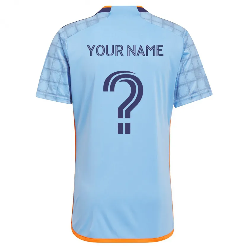 Danxen Kinderen Uw Naam #0 Blauw Oranje Thuisshirt Thuistenue 2024/25 T-Shirt