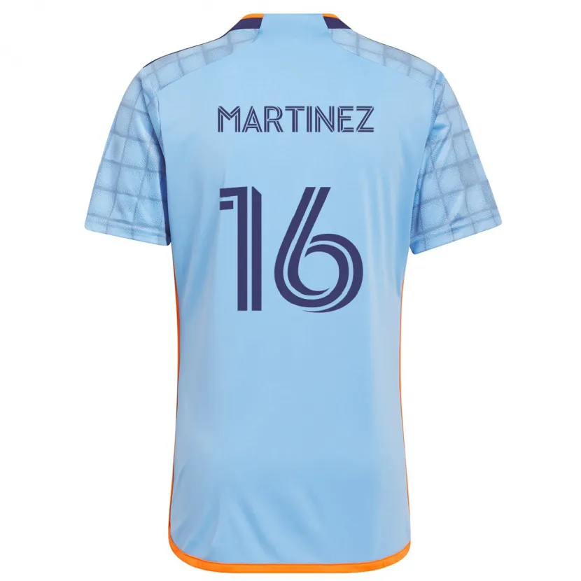 Danxen Kinderen Alonso Martínez #16 Blauw Oranje Thuisshirt Thuistenue 2024/25 T-Shirt