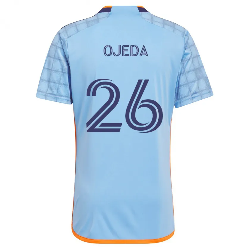 Danxen Kinderen Agustín Ojeda #26 Blauw Oranje Thuisshirt Thuistenue 2024/25 T-Shirt