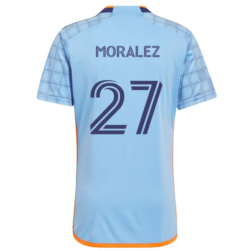 Danxen Kinderen Maxi Moralez #27 Blauw Oranje Thuisshirt Thuistenue 2024/25 T-Shirt