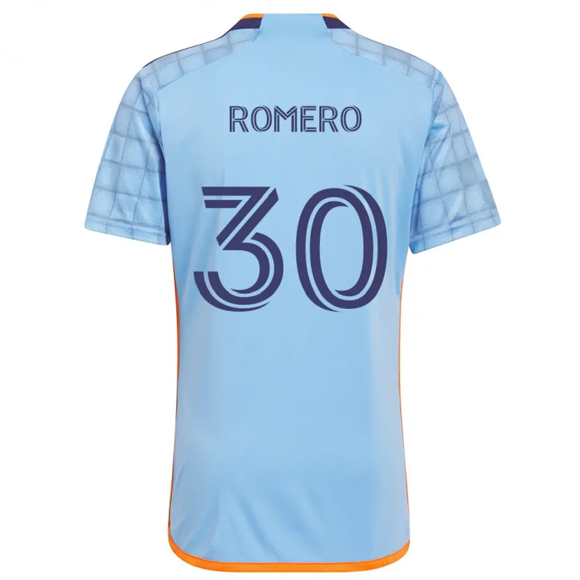 Danxen Kinderen Tomás Romero #30 Blauw Oranje Thuisshirt Thuistenue 2024/25 T-Shirt