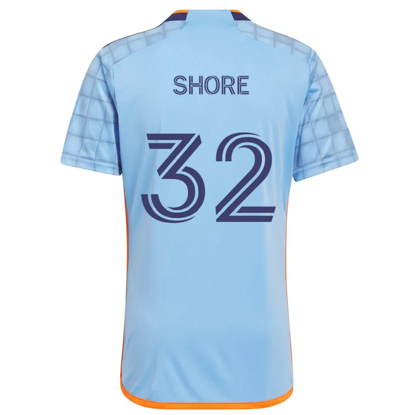 Danxen Kinderen Jonathan Shore #32 Blauw Oranje Thuisshirt Thuistenue 2024/25 T-Shirt